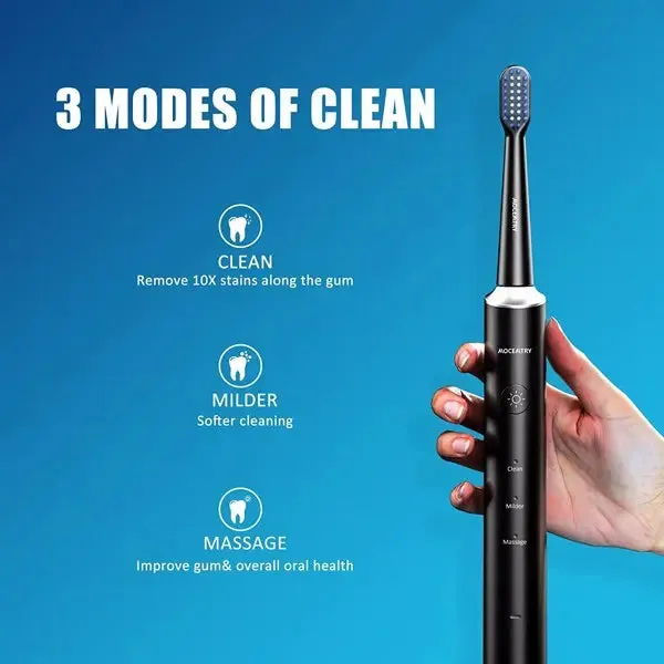 3 Cleaning Modes Waterproof Sonic Electric Toothbrush