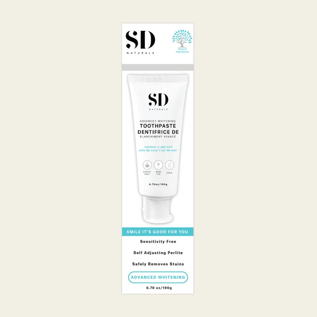 advanced whitening toothpaste - coconut and sea salt