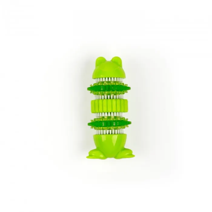 All For Paws Sparkle Dental Brush Frog with Toothpaste