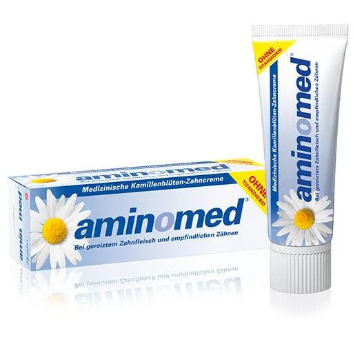 AMINOMED chamomile blossom toothpaste without titanium dioxide