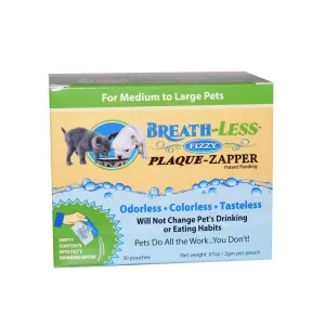 Ark Naturals Breath-Less Fizzy Plaque-Zapper for Medium to Large Pets, 30 packets