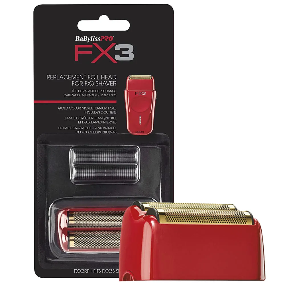 BaByliss PRO Barberology FX3 Double Foil Shaver FXX3S with 4 Replacement Foils and Cutters