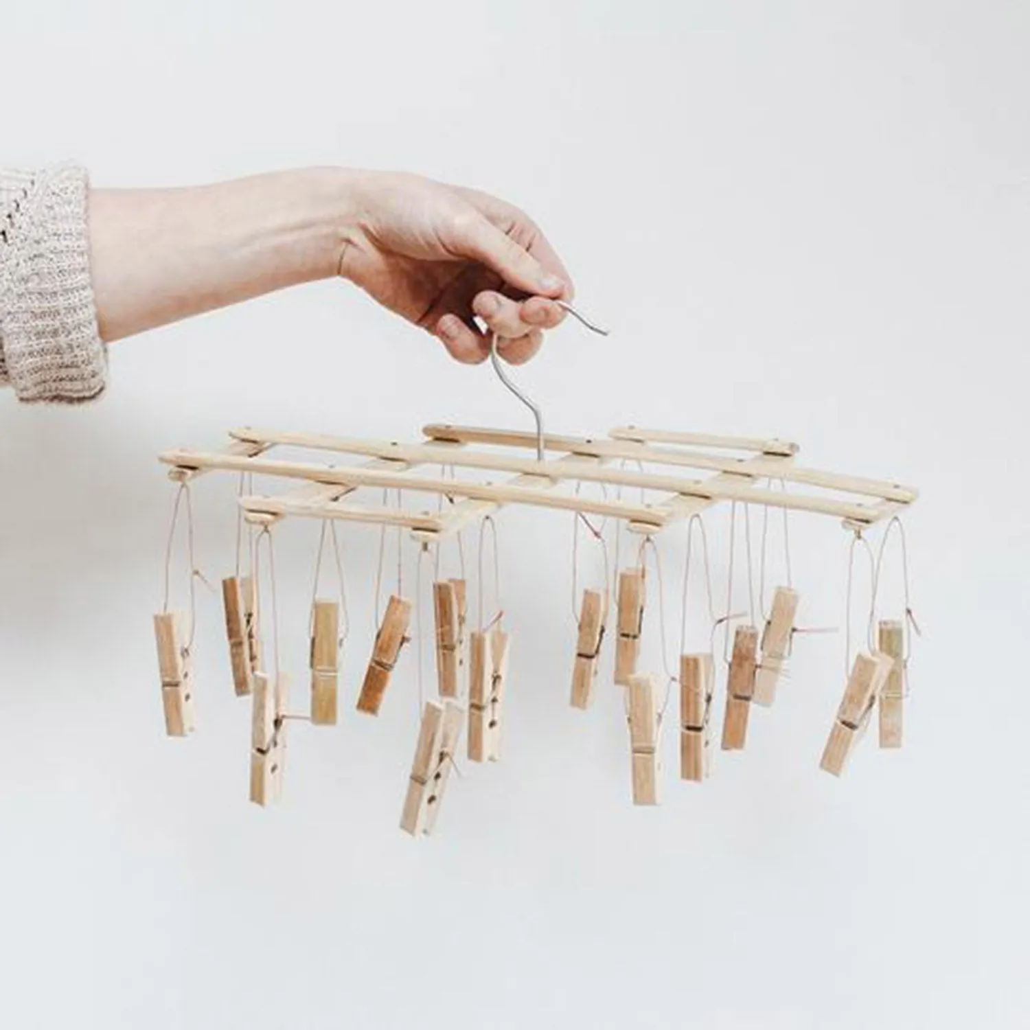 Bamboo Laundry Peg Airer - Natural