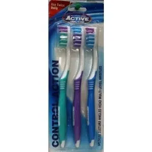 Beauty Formulas Toothbrush Control Action Medium x3