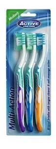 Beauty Formulas Toothbrush Multi-Action Medium x3