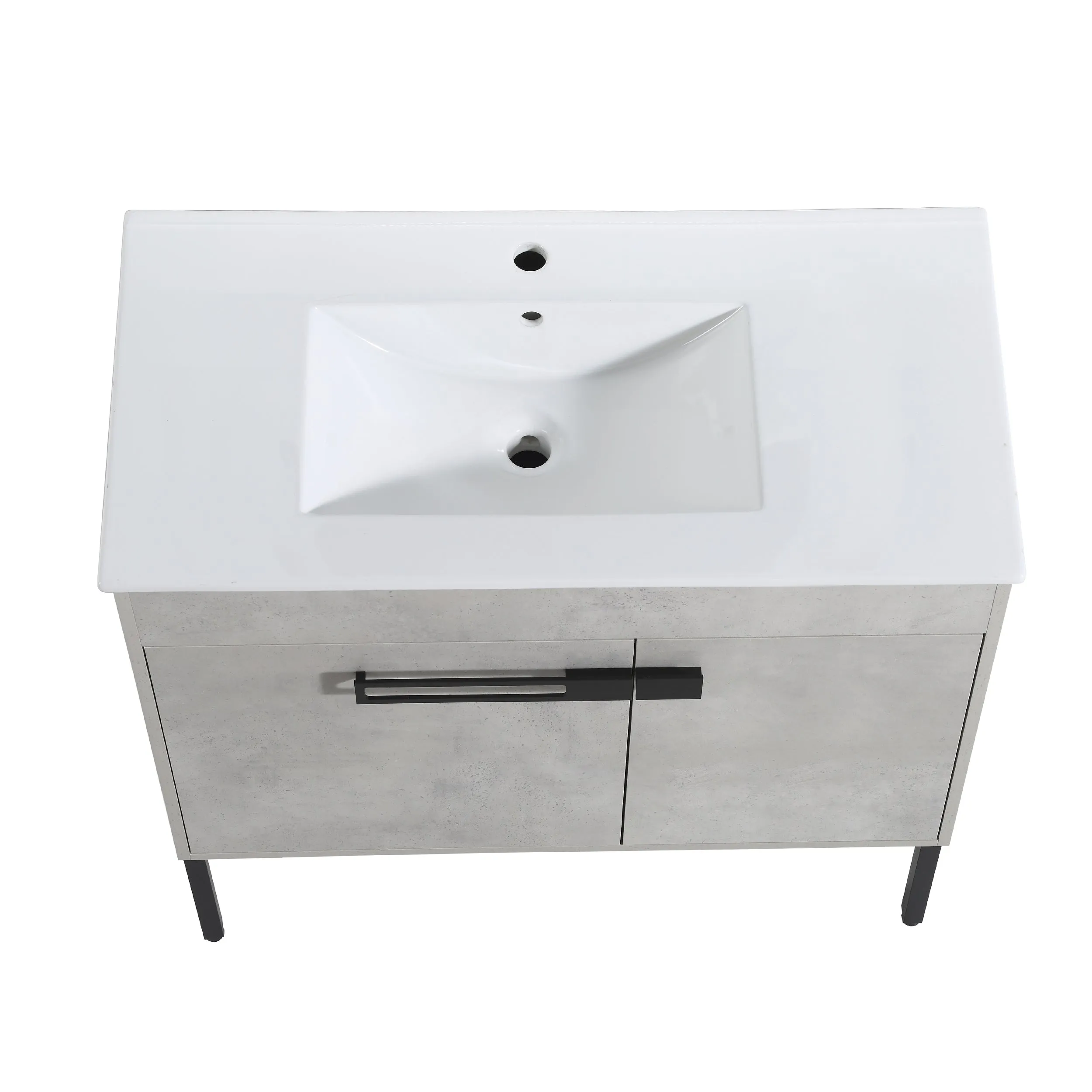 Blissful Aqua Bathroom Vanity With Sink - Gray