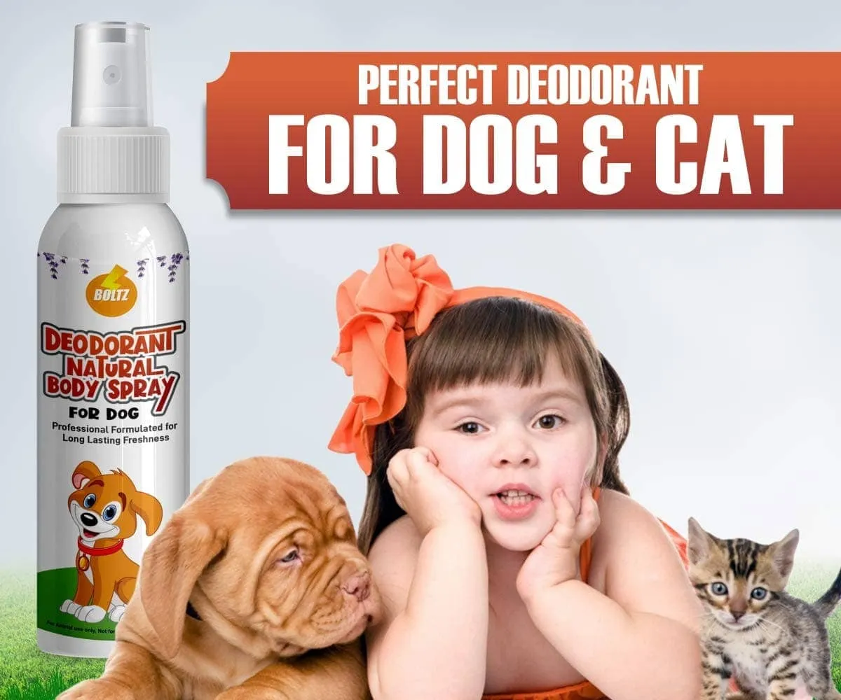 Boltz Body Spray Perfume Deodorizers and Cracked and Chapped Paw Cream for Dogs Combo