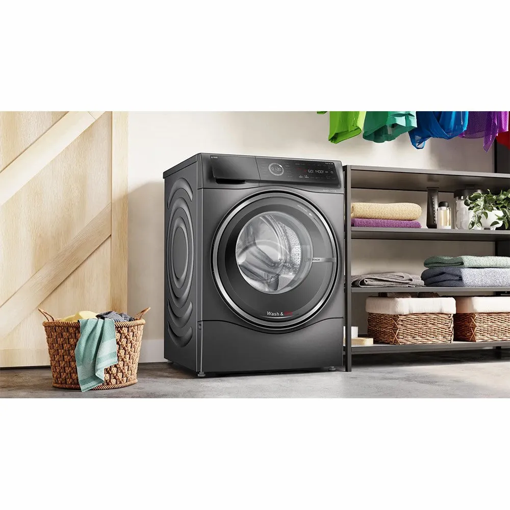 Bosch Series 8 10.5/6KG 1400RPM Freestanding Washer Dryer - Iron Grey | WNC254ARGB