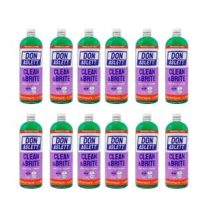 BULK CASE: Don Aslett Clean & Brite Floor Cleaner Concentrate - 12 count