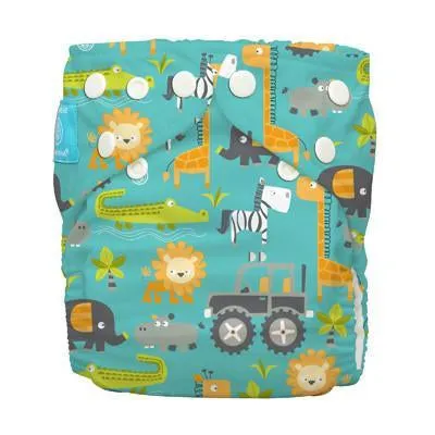 Charlie Banana Diaper 2 Inserts Gone Safari One Size Hybrid AIO