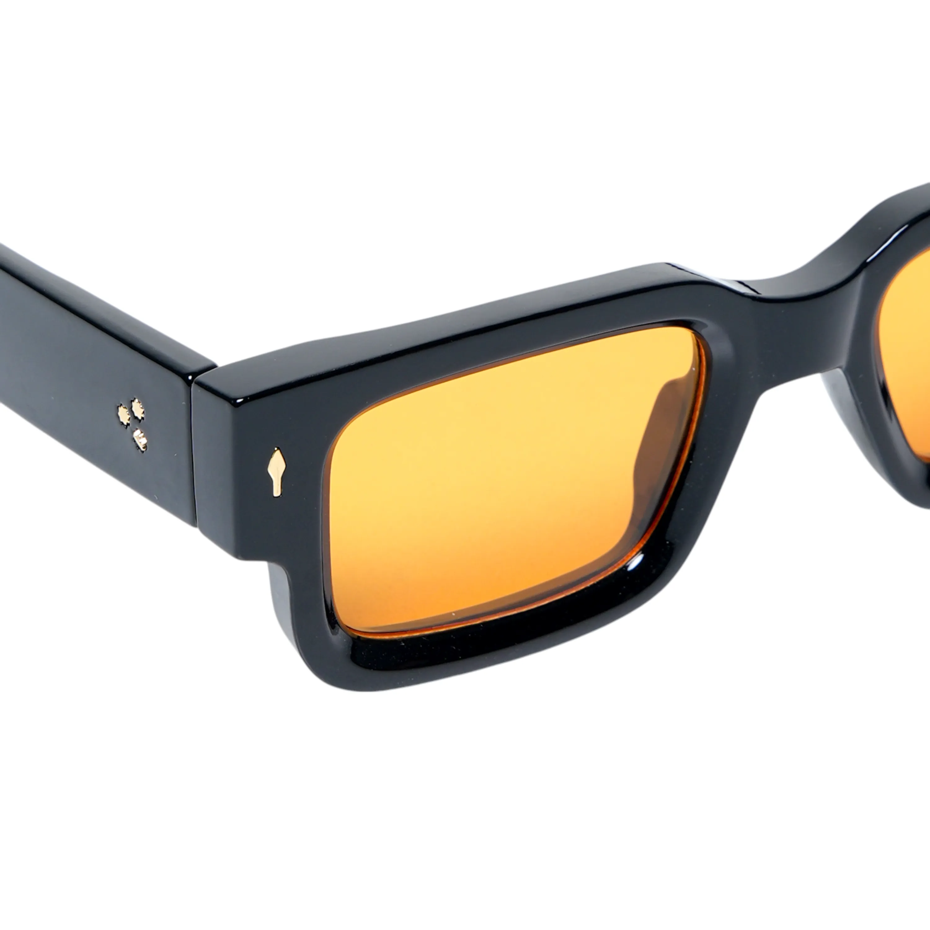 Chokore Classic Rectangular Fit UV Sunglasses (Black& Orange)