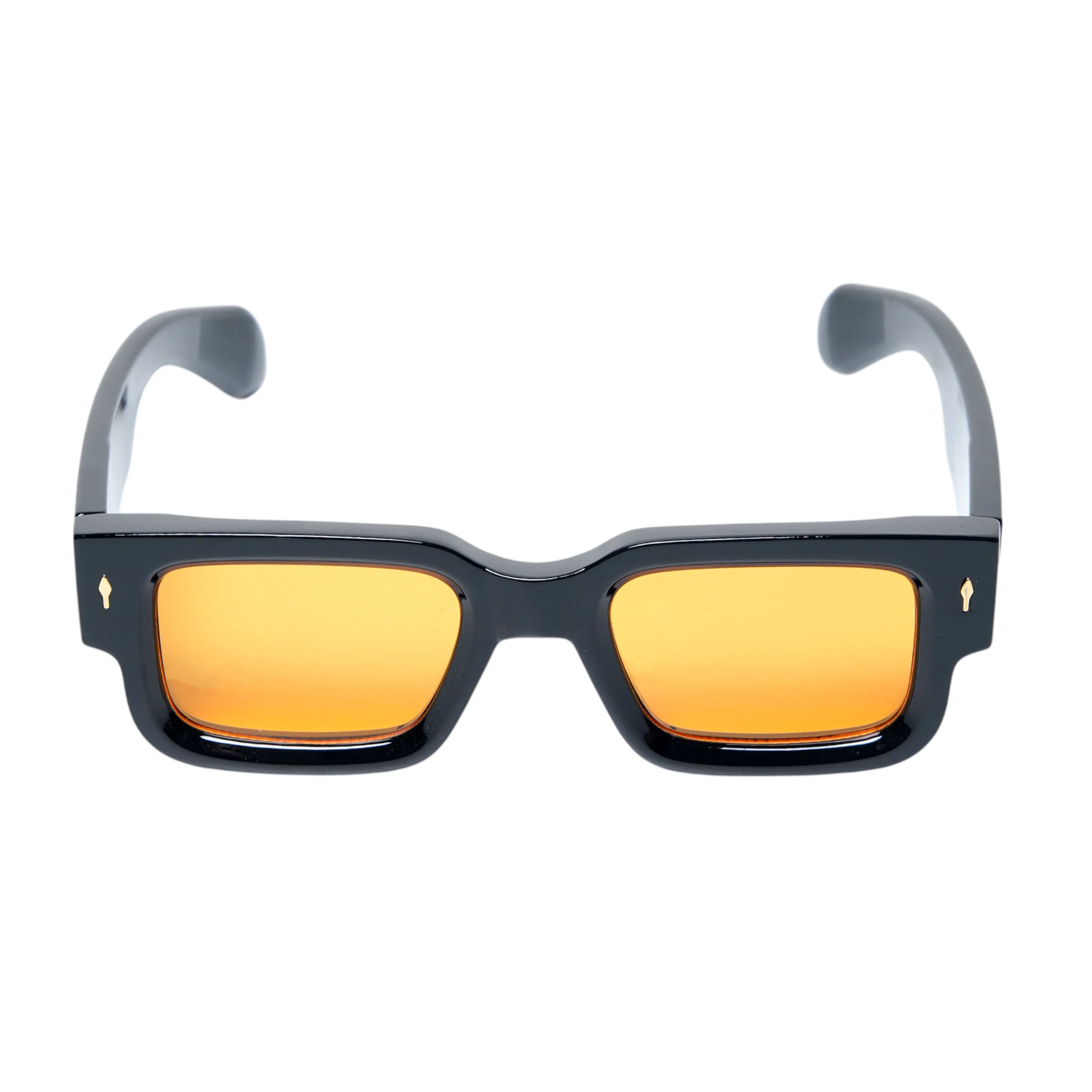 Chokore Classic Rectangular Fit UV Sunglasses (Black& Orange)