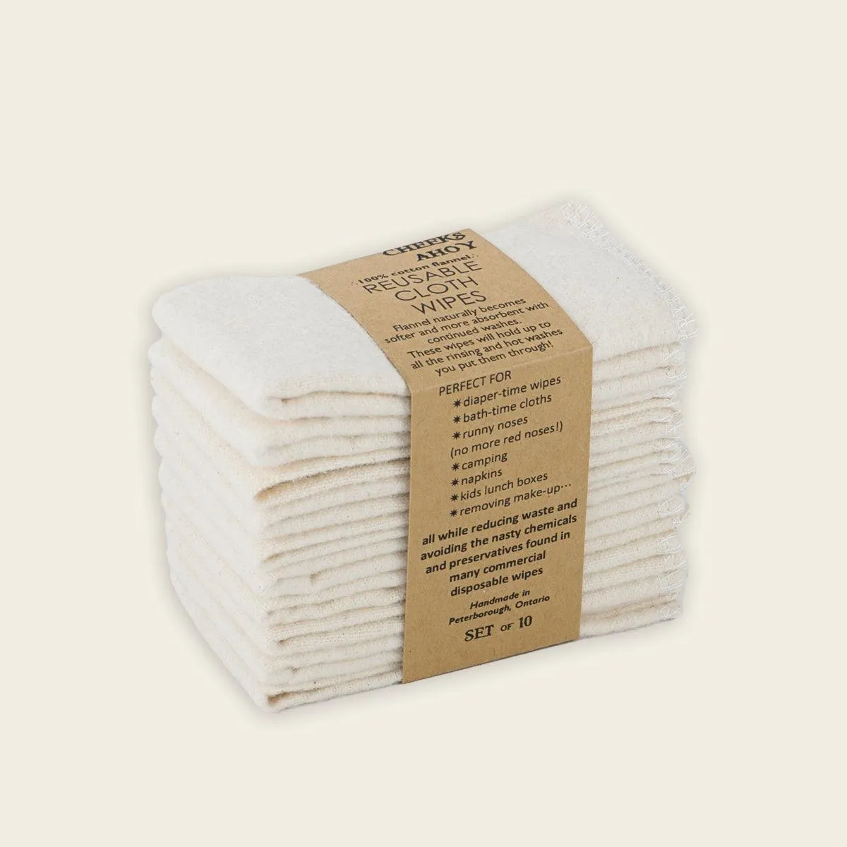 cloth wipes (10 pack) - white