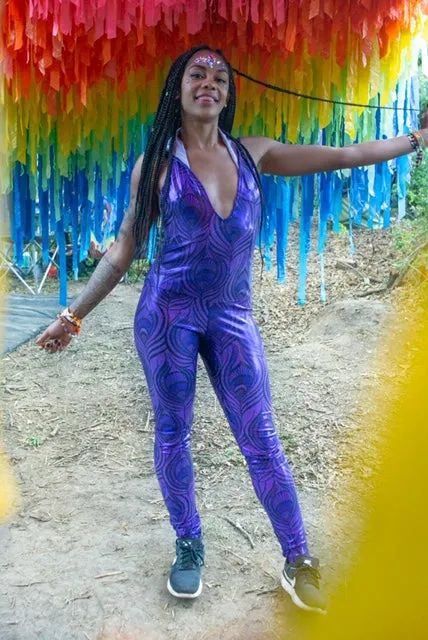 Cosmic Holographic Hooded Pant Onesie (More colors and patterns!)