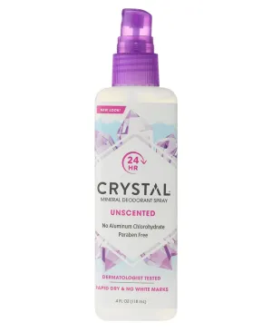 CRYSTAL - Mineral Deodorant Spray, Unscented - 4 fl. oz. (118 ml)