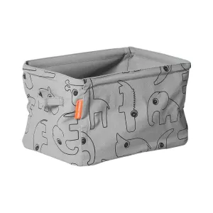 Done by Deer Soft Storage Basket, Double Sided, 1pc GREY