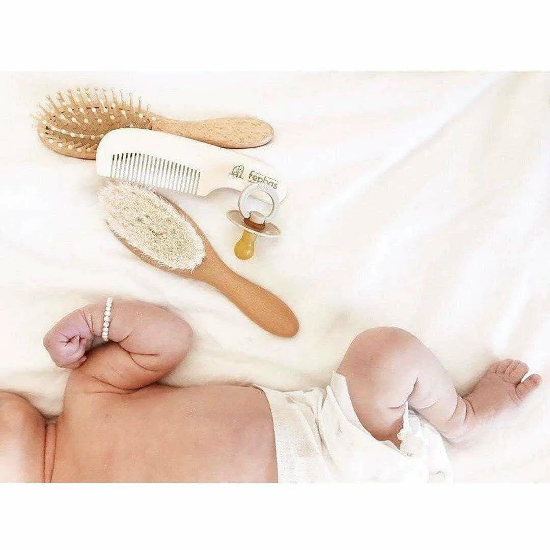 Fephas Baby Wooden Hairbrush Set