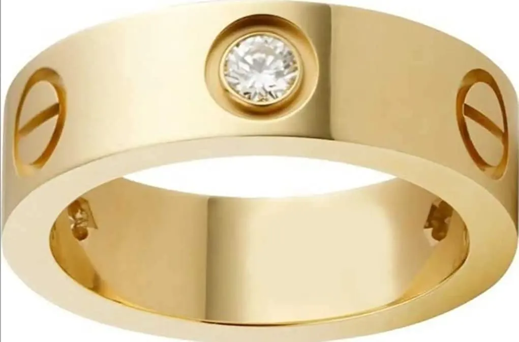 Glamlife Anti Tarnish Ring For Women; Stunning Plain Ring For Women & Girls (Gold, 6)