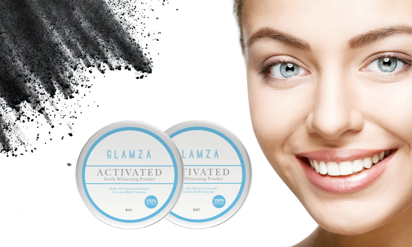 Glamza Activated Bamboo Charcoal Whitening Toothpaste and or Powder - Non Fluoride Mint