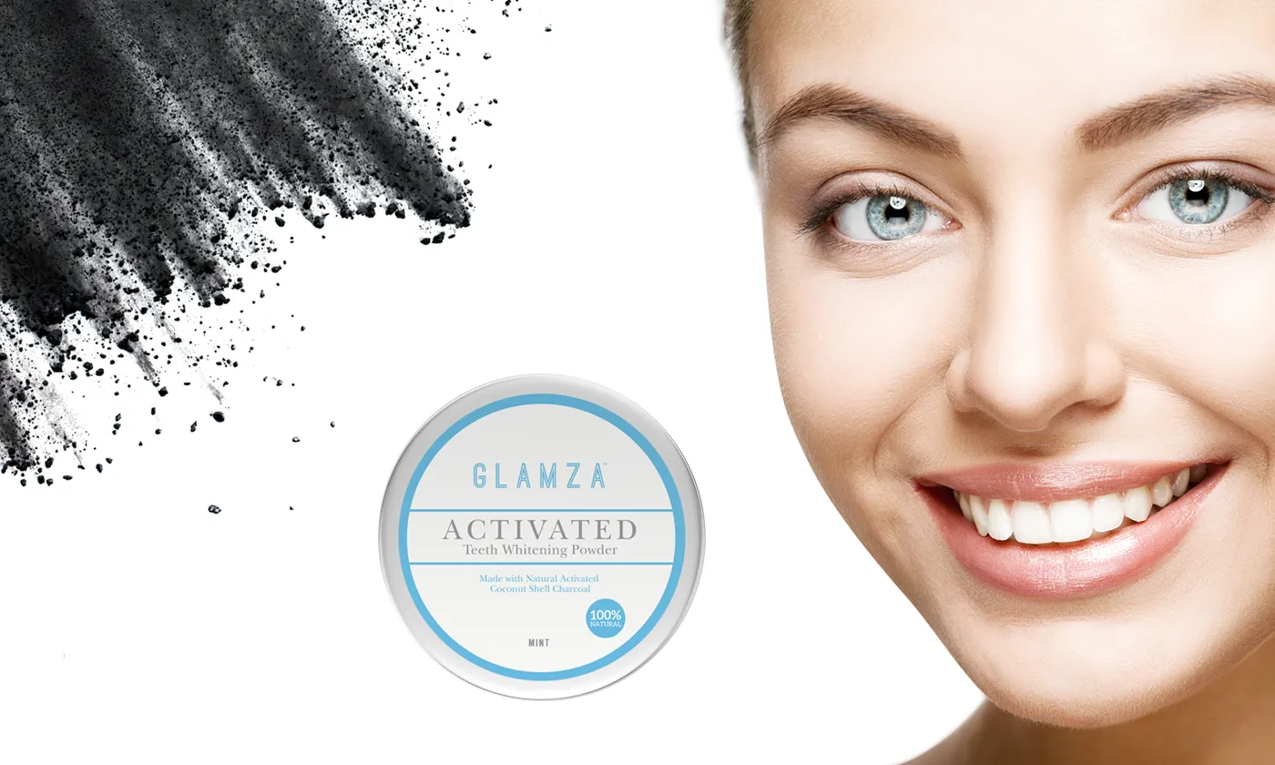 Glamza Activated Bamboo Charcoal Whitening Toothpaste and or Powder - Non Fluoride Mint