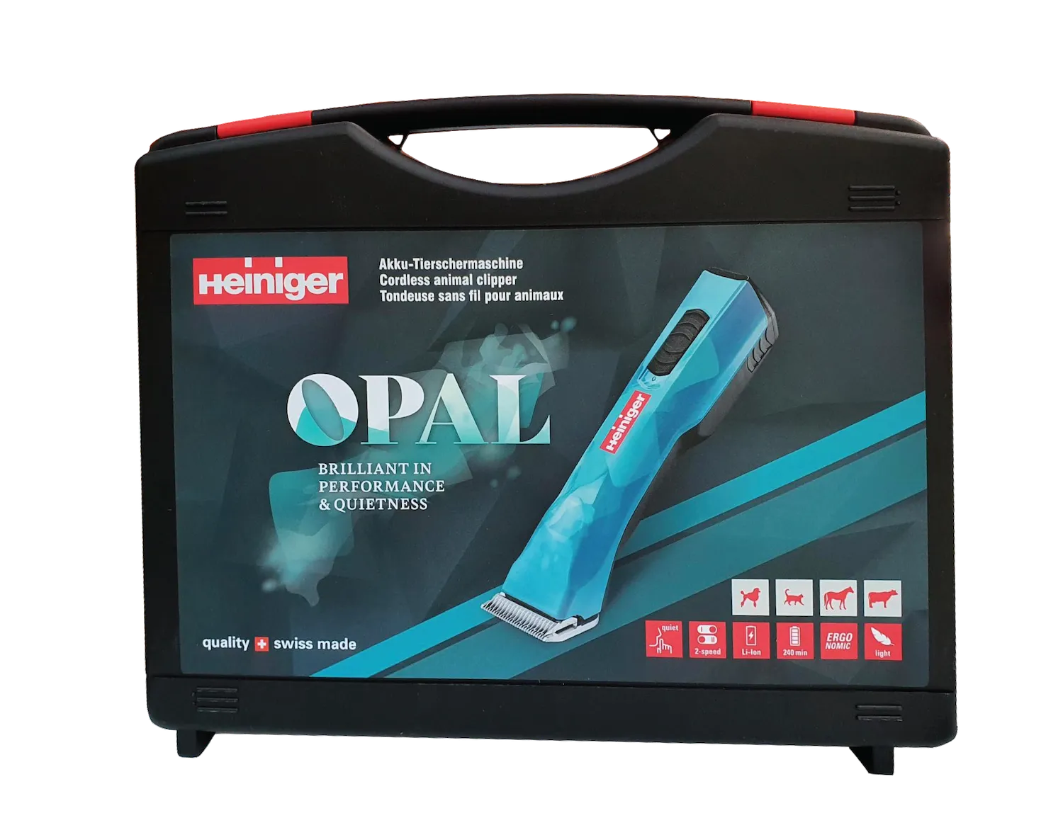 Heiniger Opal 2 Speed Clipper Vet Deluxe Pack w. 2 batteries & case