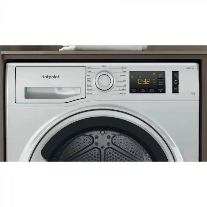 Hotpoint NTM1192SSK Freestanding 9kg Heat Pump Tumble Dryer in -  Silver