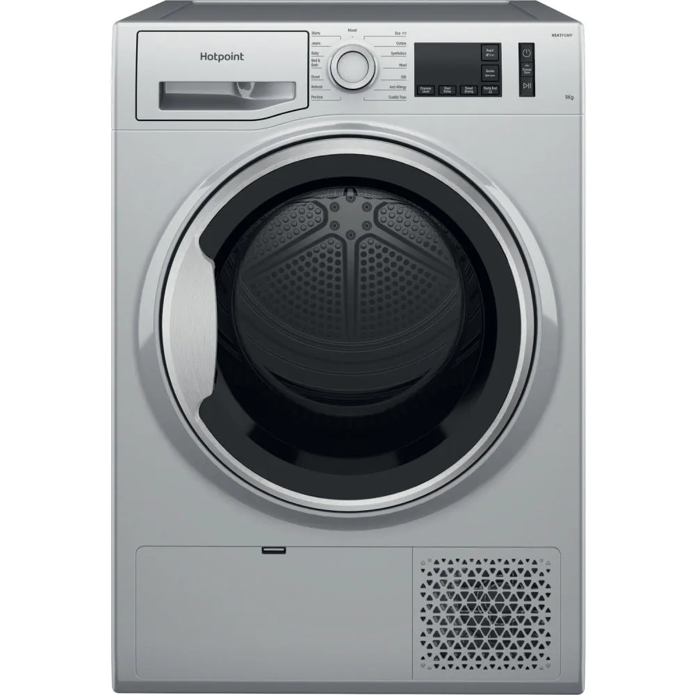 Hotpoint NTM1192SSKUK Heat Pump Tumble Dryer, 9kg, Silver, A   Rated