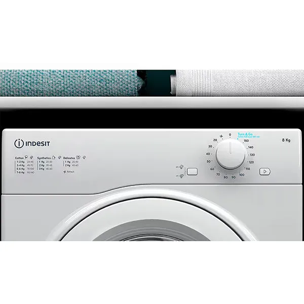 Indesit 8KG Freestanding Air-vented Tumble Dryer - White | I1D80WUK