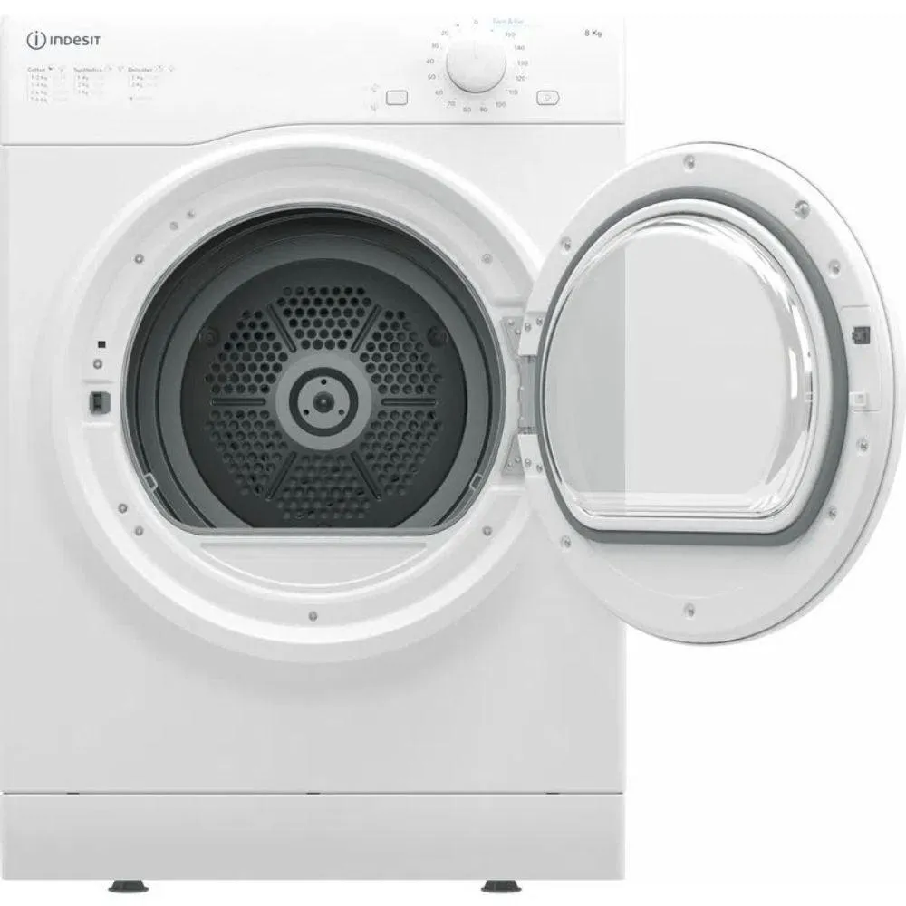 Indesit 8KG Freestanding Air-vented Tumble Dryer - White | I1D80WUK