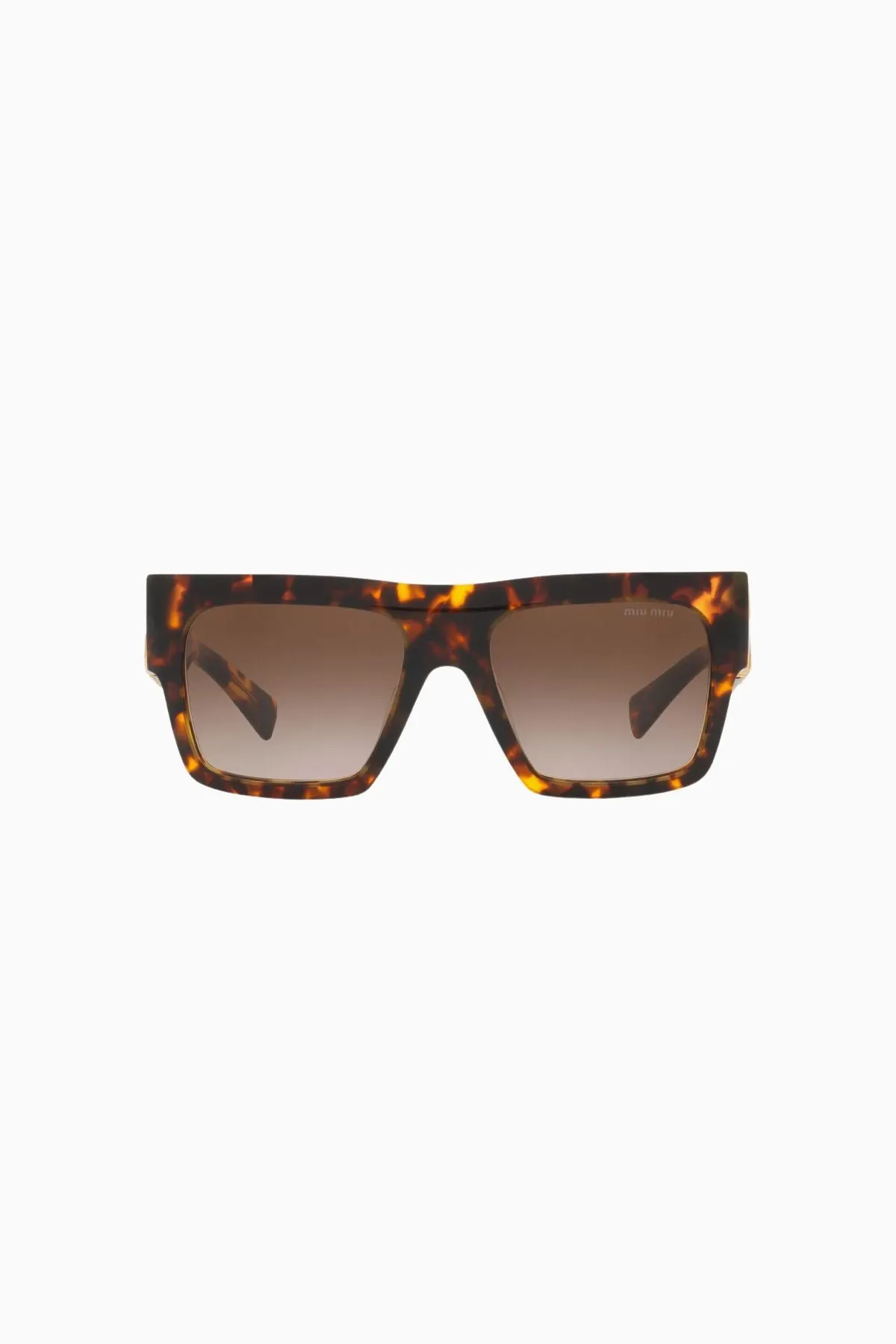 Miu Miu Oversized Square Framed Sunglasses - Honey Havana Brown