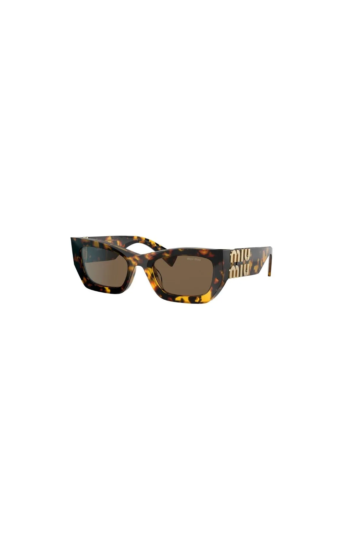 Miu Miu Rectangle Framed Sunglasses - Honey Havana Brown