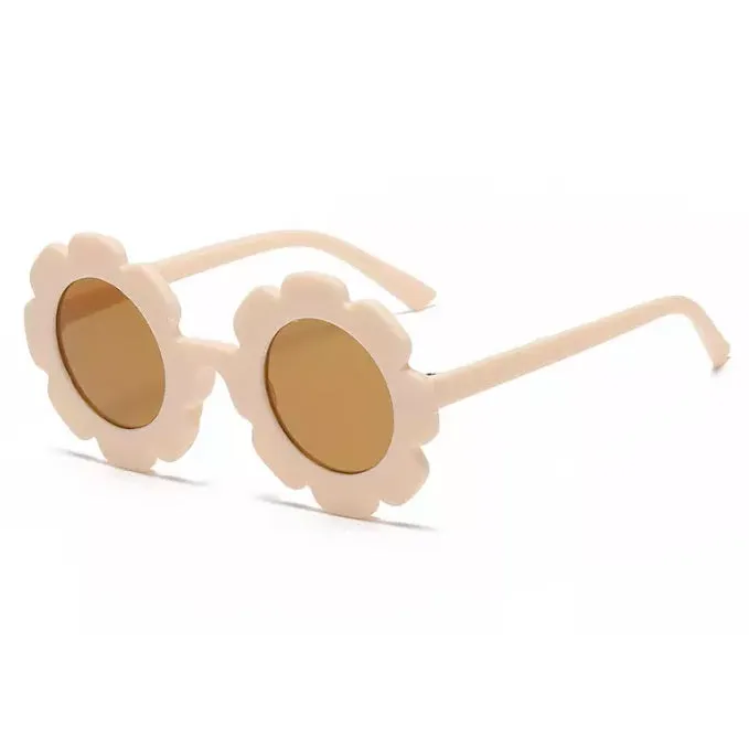 My Little Sunnies Round Flower Sunglasses Sand