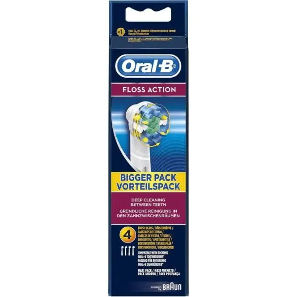 Oral-B Floss EB25-4 Action Replacment Toothbrush Head x4