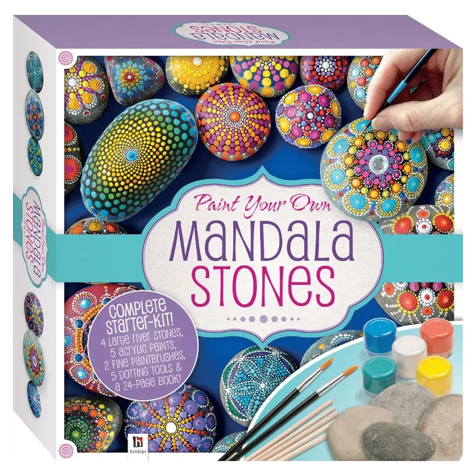 Paint Your Own Mandala Stones Rock Painting Gift Box