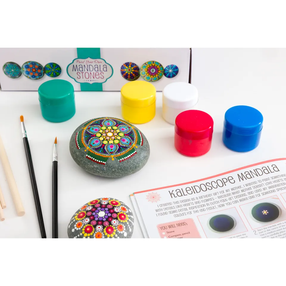 Paint Your Own Mandala Stones Rock Painting Gift Box