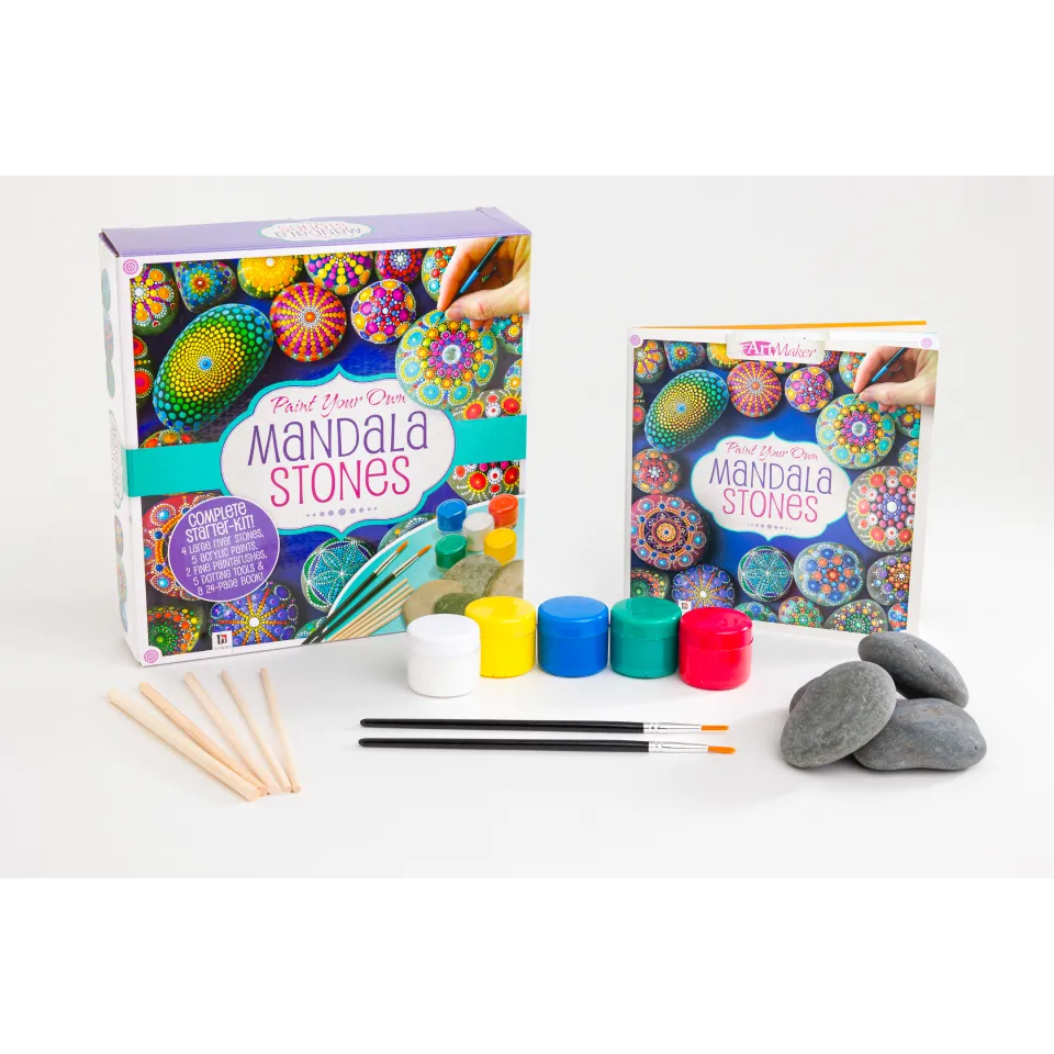 Paint Your Own Mandala Stones Rock Painting Gift Box