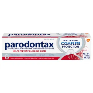 Parodontax Complete Protection Teeth Whitening Toothpaste for Bleeding Gums, 3.4 oz