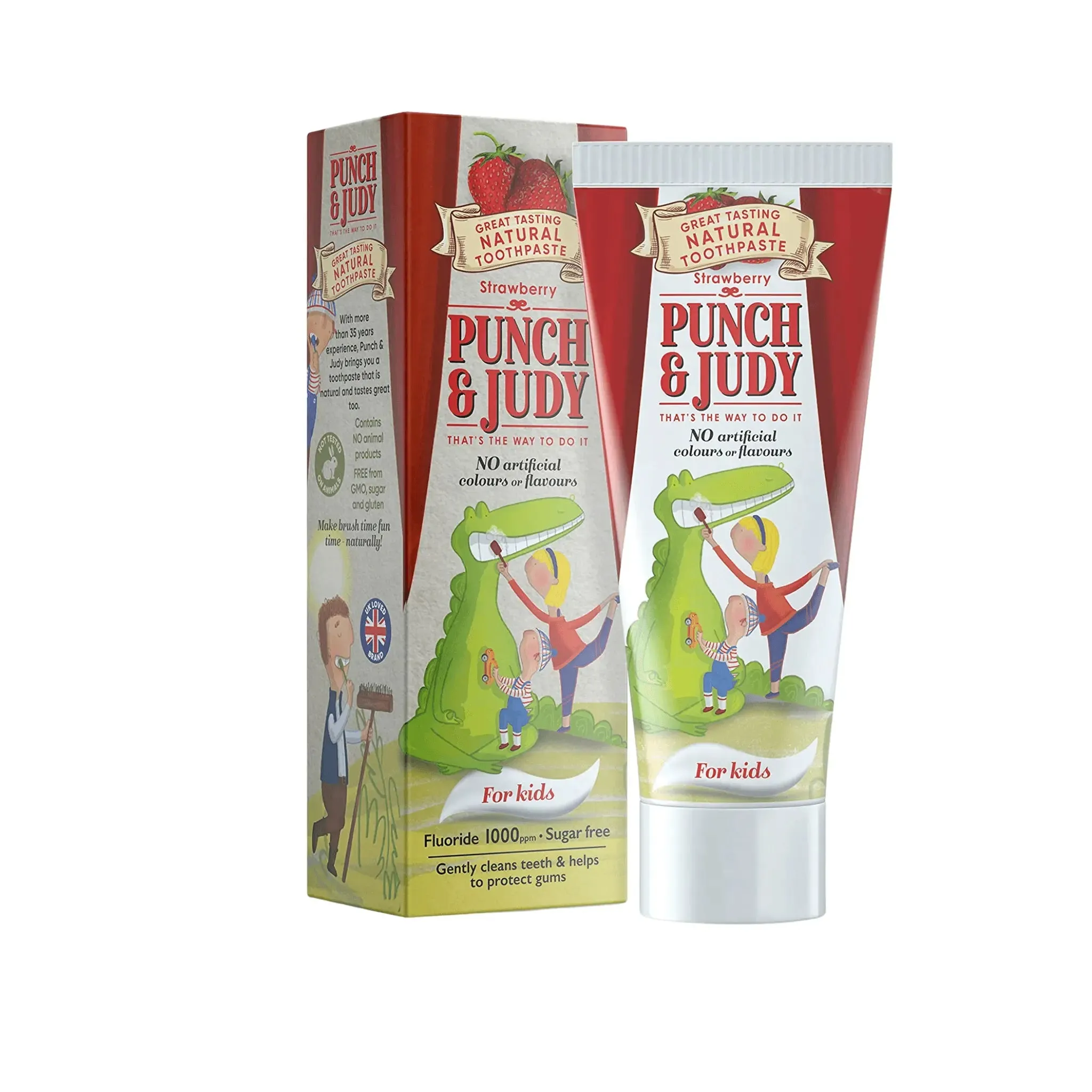 Punch & Judy Strawberry Flavour Toothpaste- 50ml Toothpaste x 3