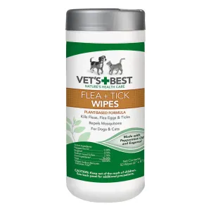 Vet's Best Flea   Tick Wipes 50 ct