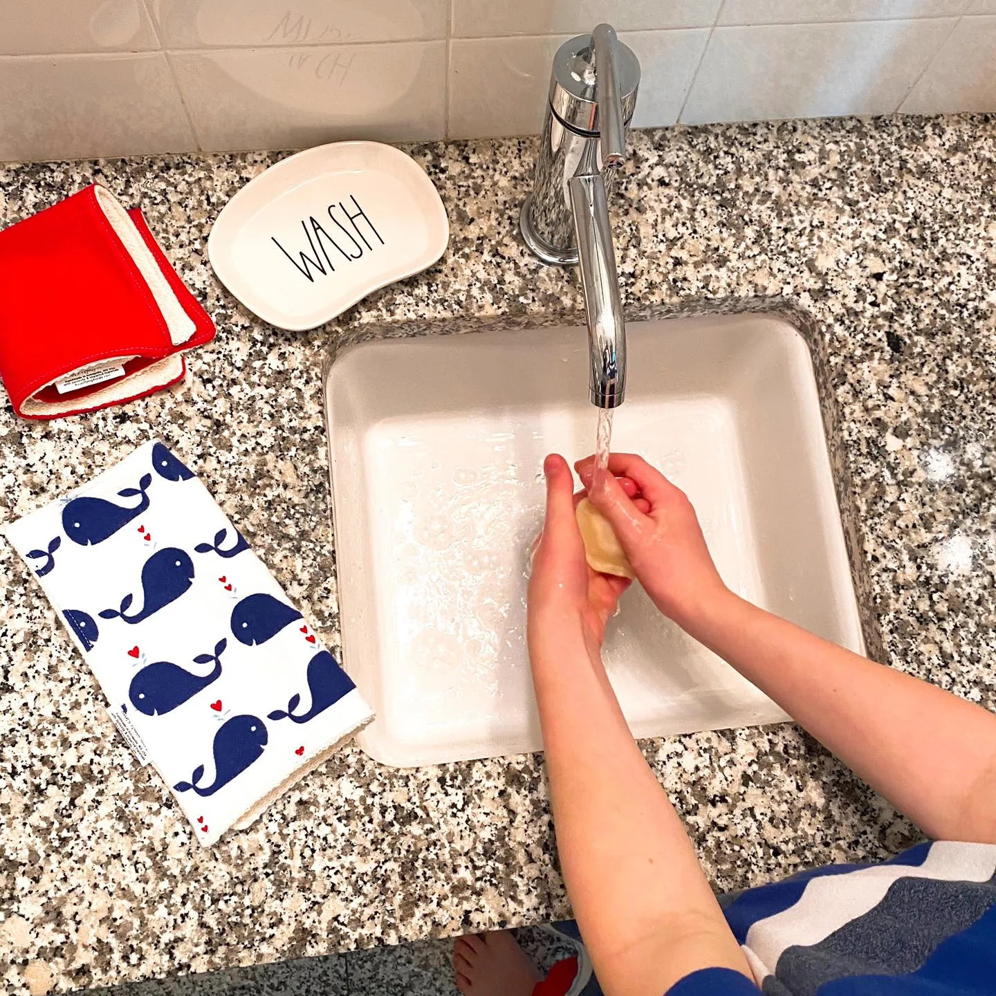 Wash Cloth - Regular - Sailboats and Anchors