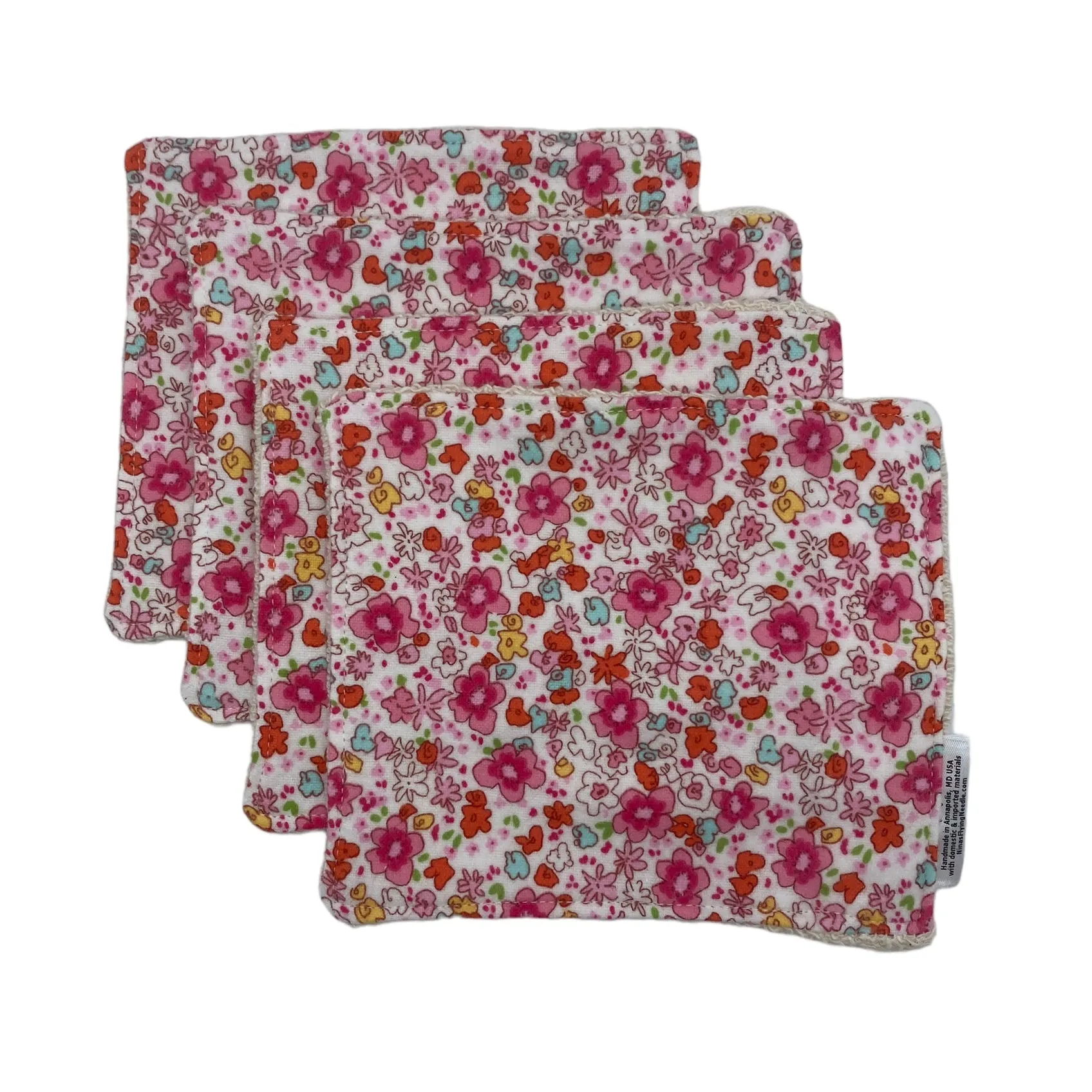 Wash Cloths - Minis - Florals in Pink