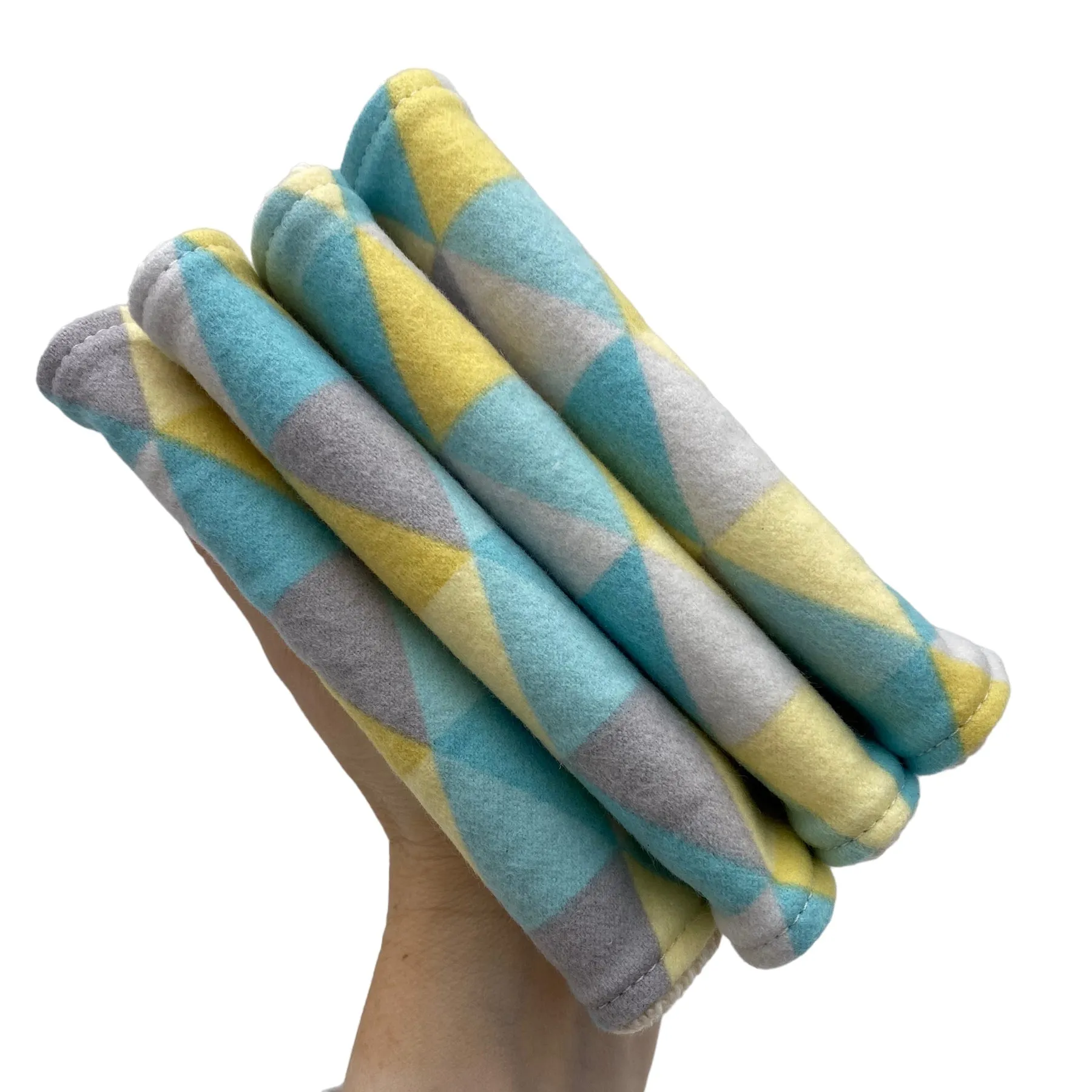 Wash Cloths - Minis - Triangle - Yellow, Blue, Gray