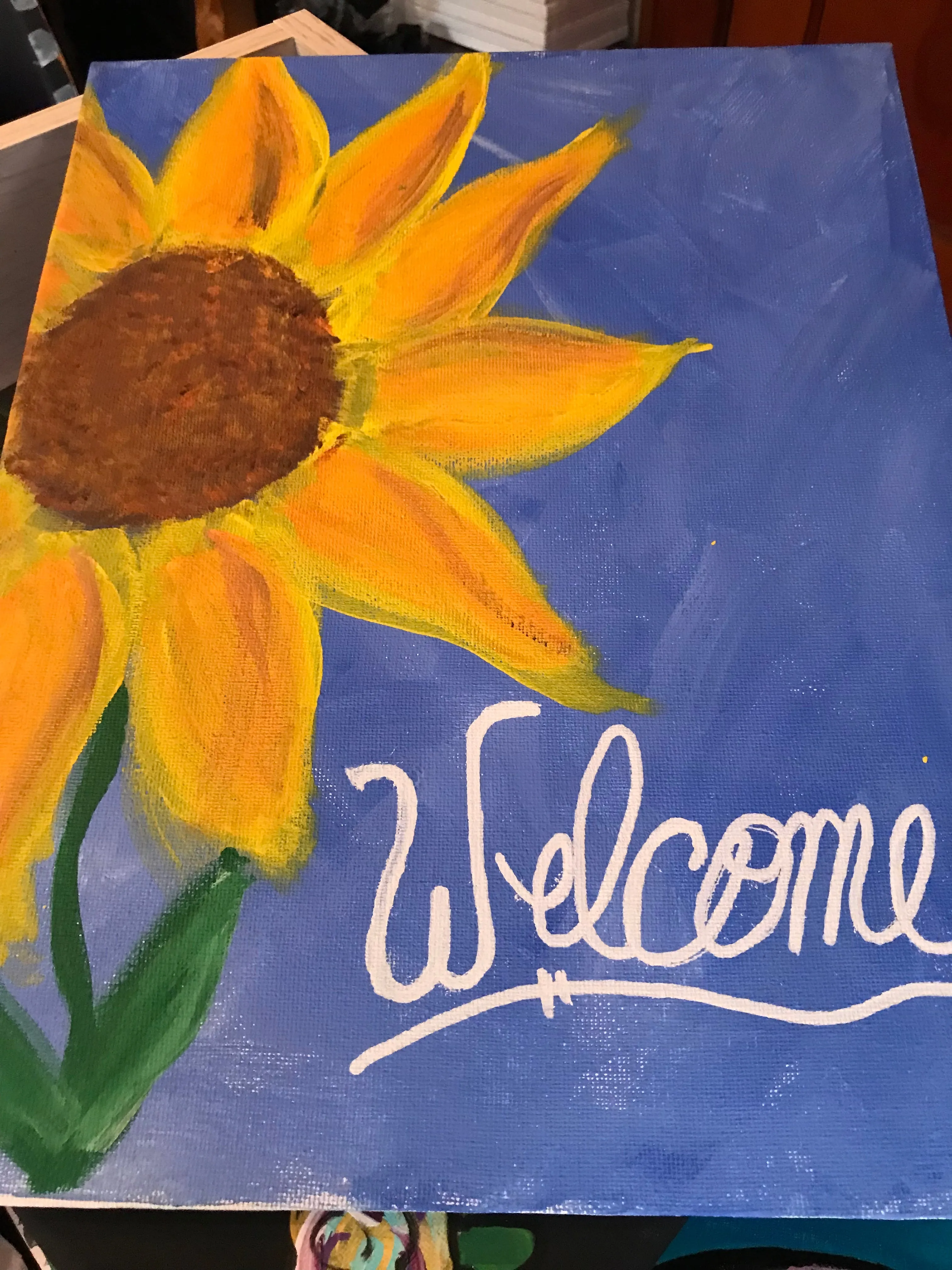 Welcome Sunflower Paint Kit