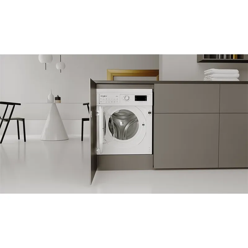 Whirlpool 9KG/6KG 1400 Spin Built-In Washer Dryer - White | BIWDWG961485UK