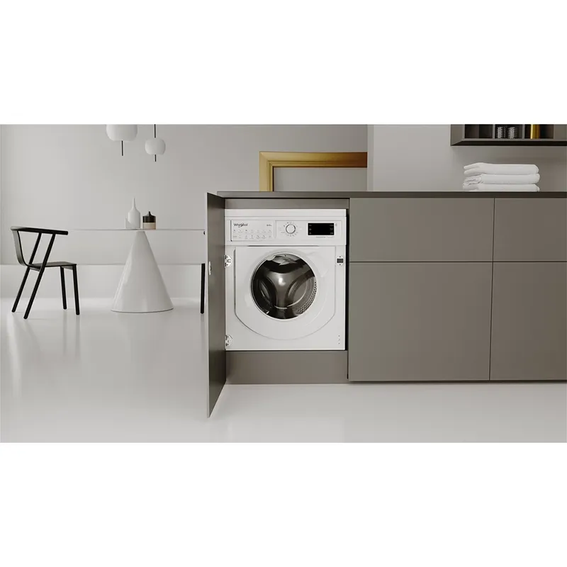 Whirlpool 9KG/6KG 1400 Spin Built-In Washer Dryer - White | BIWDWG961485UK