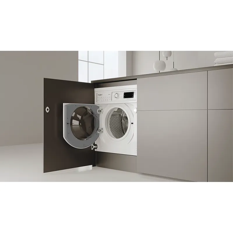 Whirlpool 9KG/6KG 1400 Spin Built-In Washer Dryer - White | BIWDWG961485UK